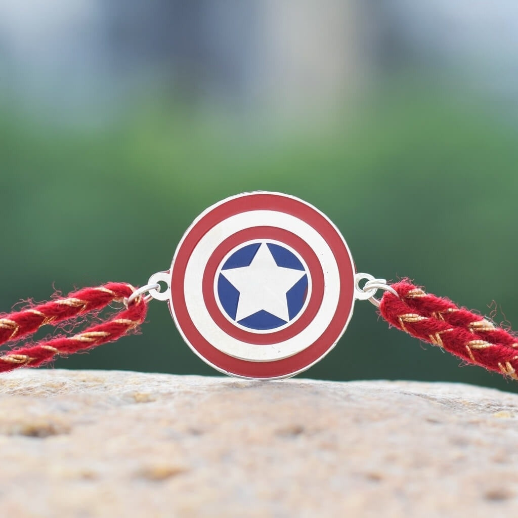 Captain America Metal Rakhi - Tinyminymo