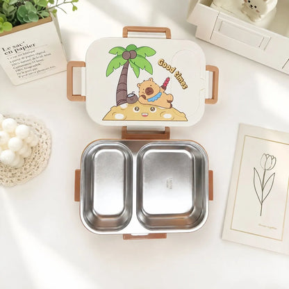 Capybara Lunch Box with Two Compartments - Tinyminymo