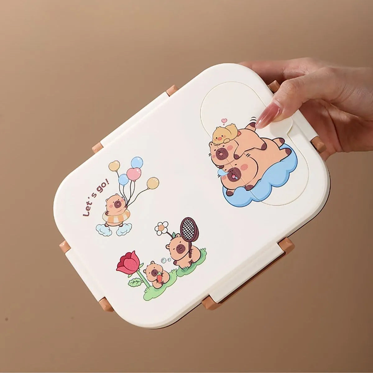 Cute Capybara Print Lunch Box - Tinyminymo