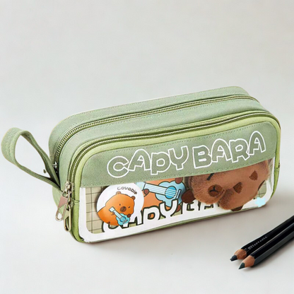 Green Capybara Pencil Pouch - Tinyminymo