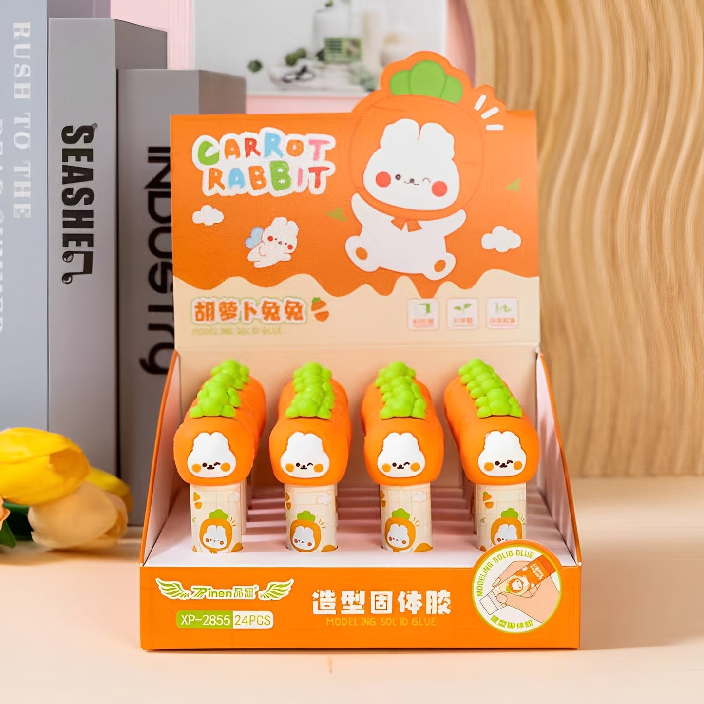 Carrot Rabbit Gluestick - Tinyminymo