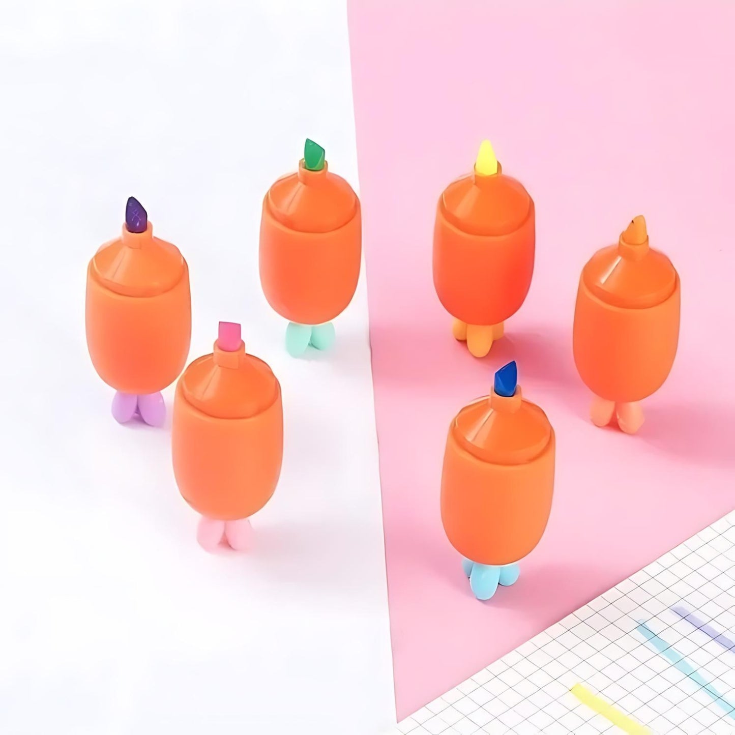 Carrot Shaped Highlighter Set - Tinyminymo