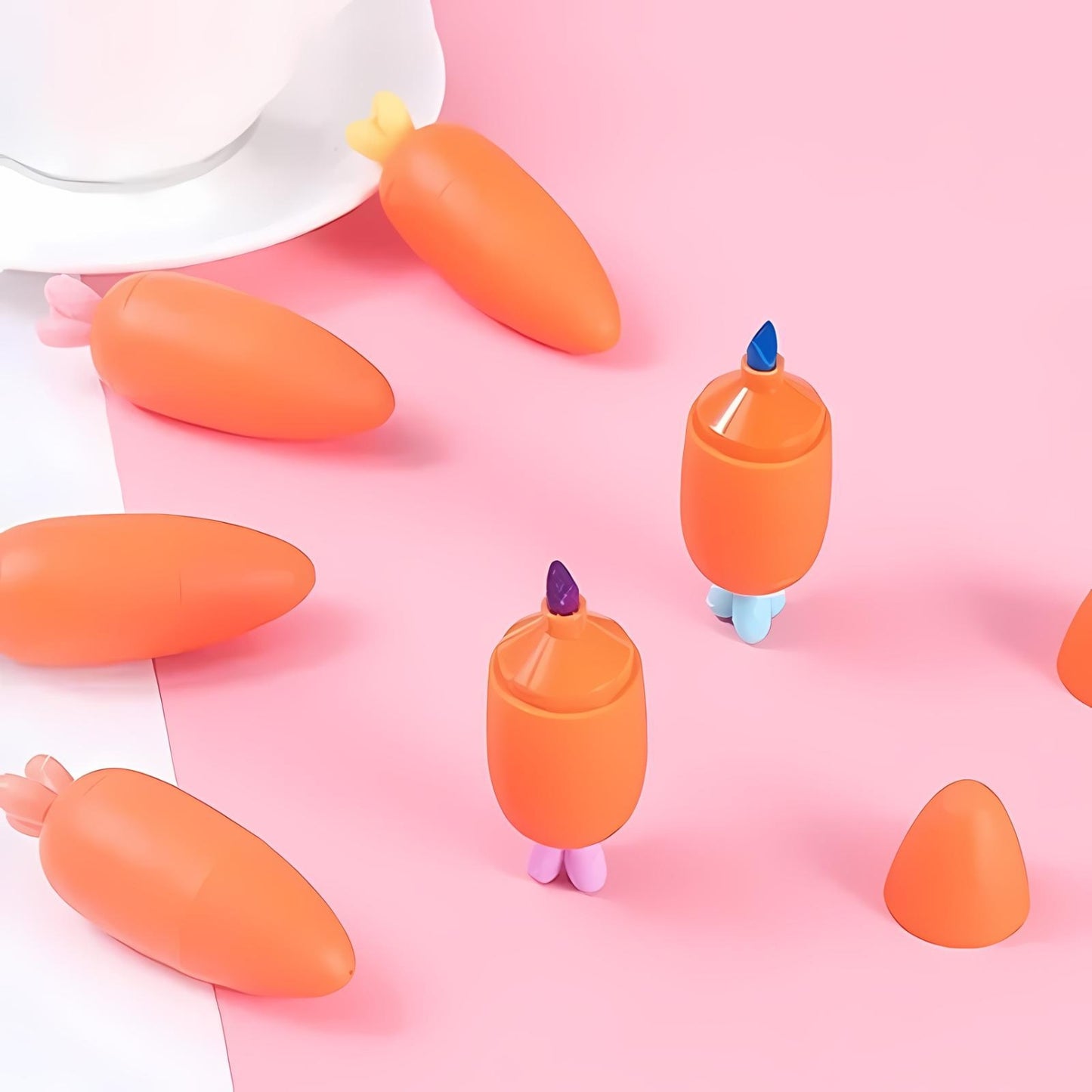 Carrot Shaped Highlighter Set - Tinyminymo