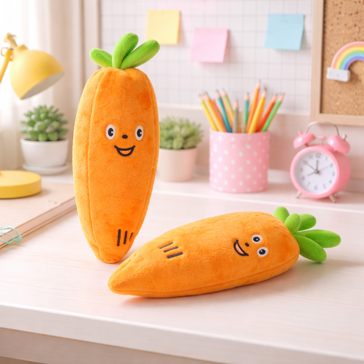 Two Plush Carrot  Pouches - Tinyminymo