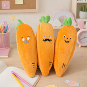 Three Expressions of Carrot Zipper Pouches - Tinyminymo 