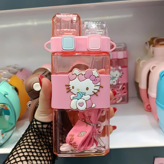 Cartoon Dual Sipper Kids Bottle - Tinyminymo