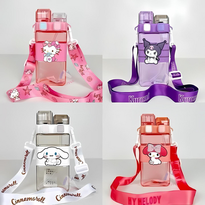 Cartoon Dual Sipper Kids Bottle - Tinyminymo