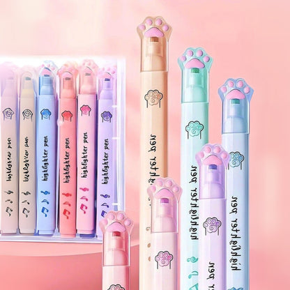 Cat Paw Highlighters - Set of 6 - Tinyminymo