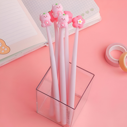 Cat in Bloom Shake Gel Pen - Tinyminymo