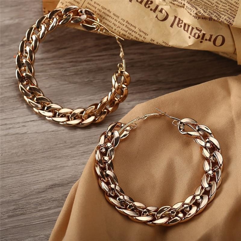 Chain Look Hoop Earring - Tinyminymo