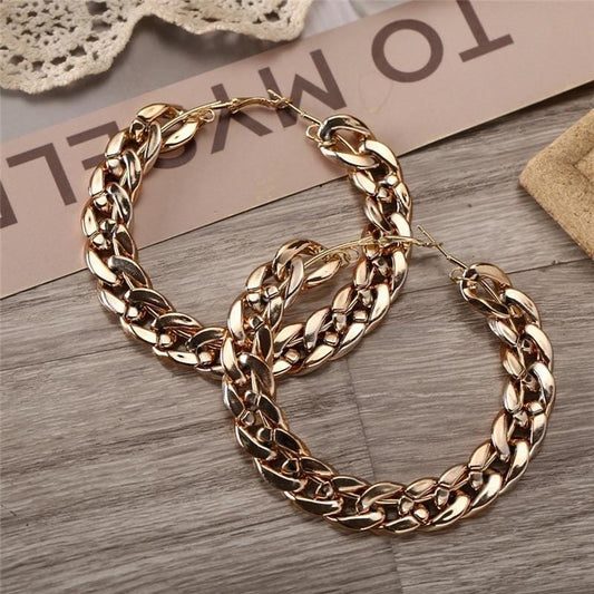 Chain Look Hoop Earring - Tinyminymo