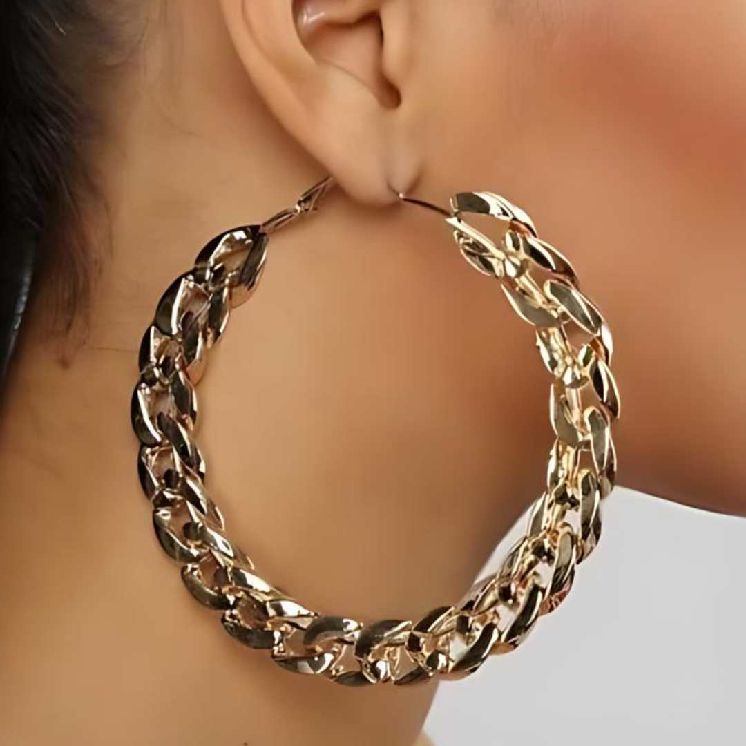 Chain Look Hoop Earring - Tinyminymo