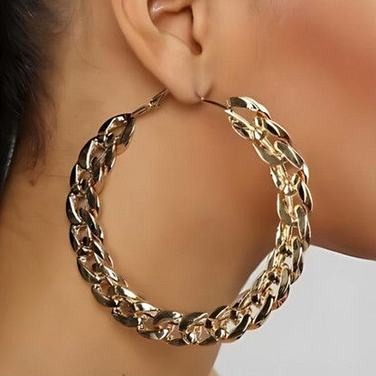 Chain Look Hoop Earring - Tinyminymo