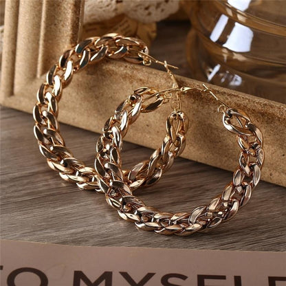 Chain Look Hoop Earring - Tinyminymo
