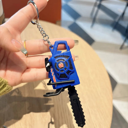 Blue Chainsaw Keychain - Tinyminymo