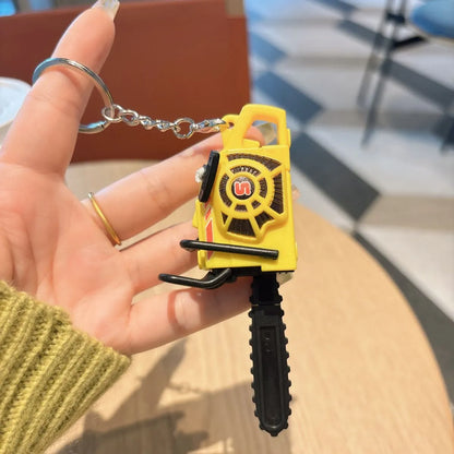 Yellow Chainsaw Keychain - Tinyminymo
