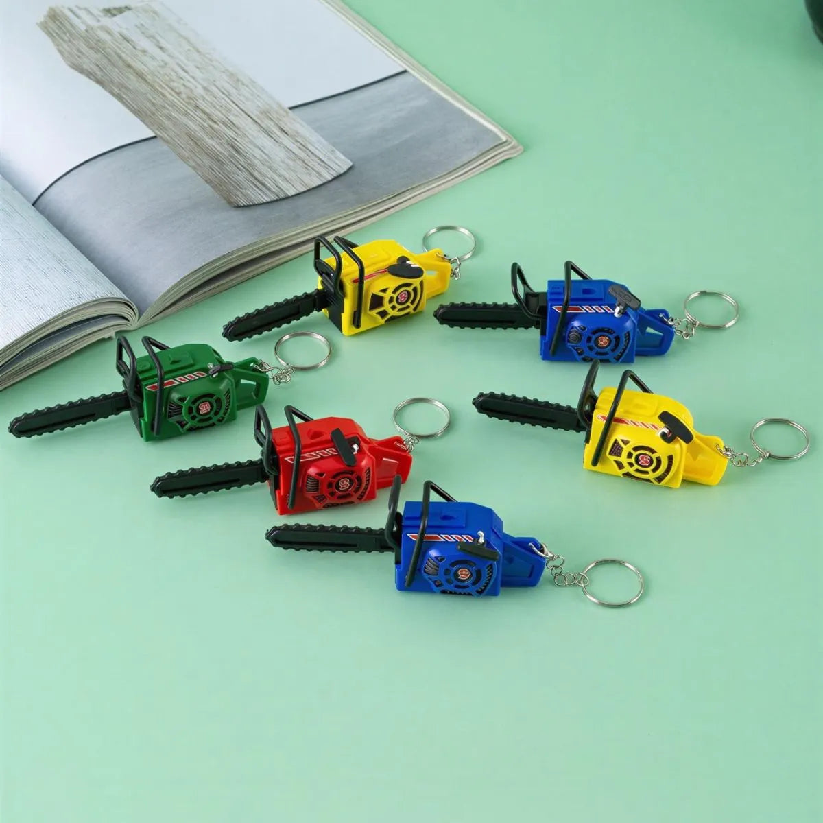 All colors of  Chainsaw Keychain - Tinyminymo
