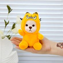 Load image into Gallery viewer, Cute Garfield Cosplay Bear Plush Keychain - Tinyminymo
