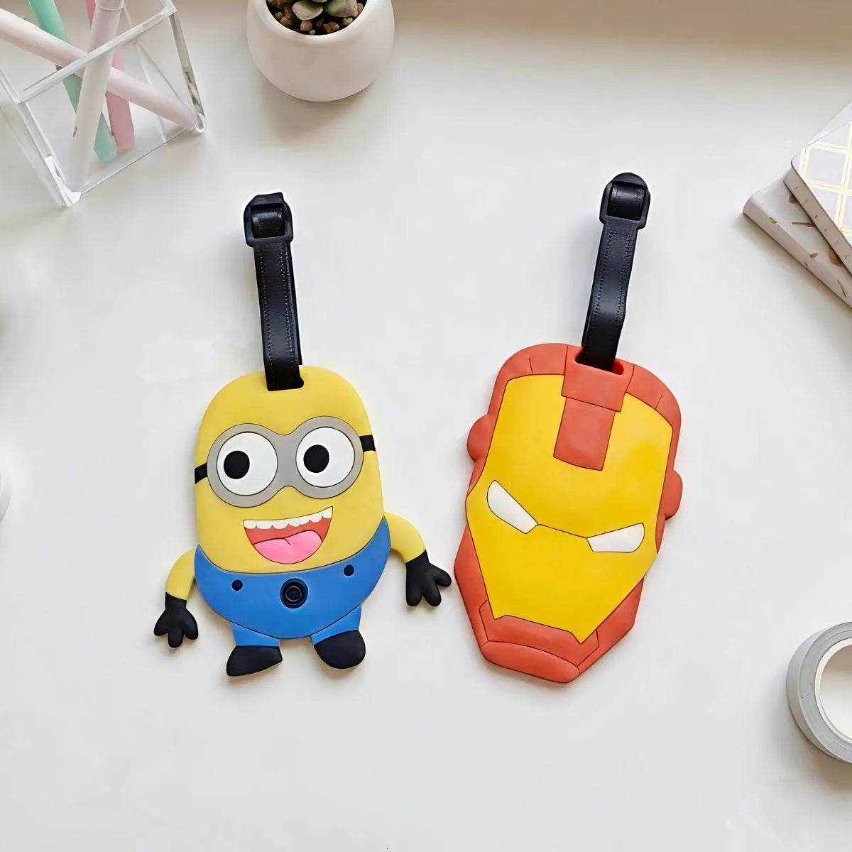 Minion and Iron man Luggage Tags - Tinyminymo