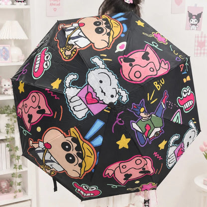 Black Color Umbrella in Shin-chan Design - Tinyminymo
