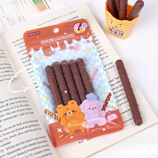 Chocolate Stick Erasers, Set of 5 - Tinyminymo