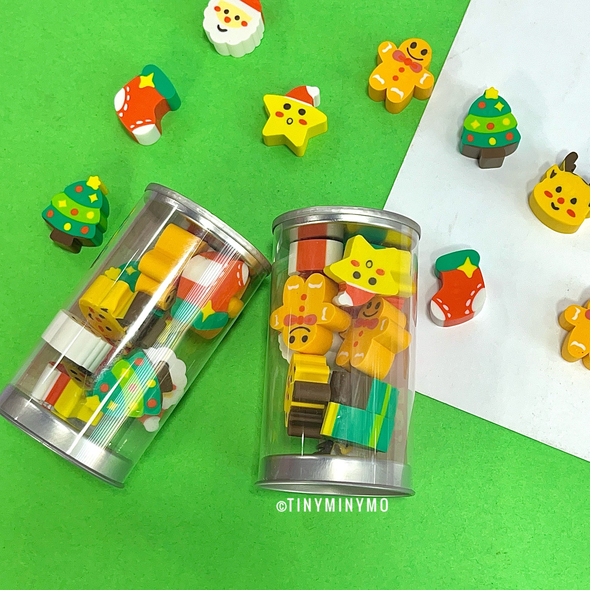 Christmas Eraser Jar - Tinyminymo