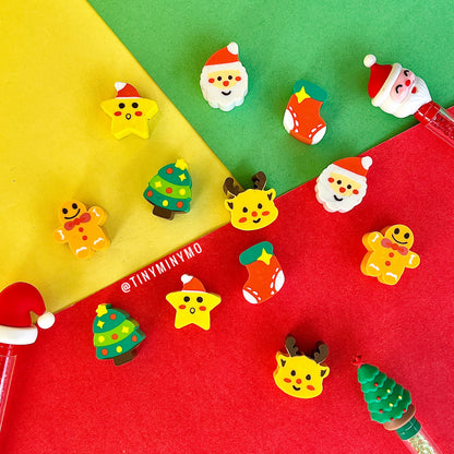 Christmas Eraser Jar - Tinyminymo