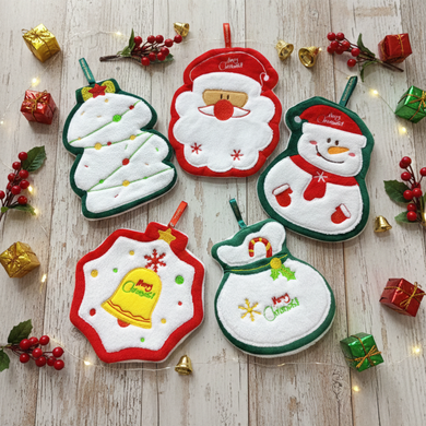 Five Designs of Christmas Hand Towel - Tinyminymo