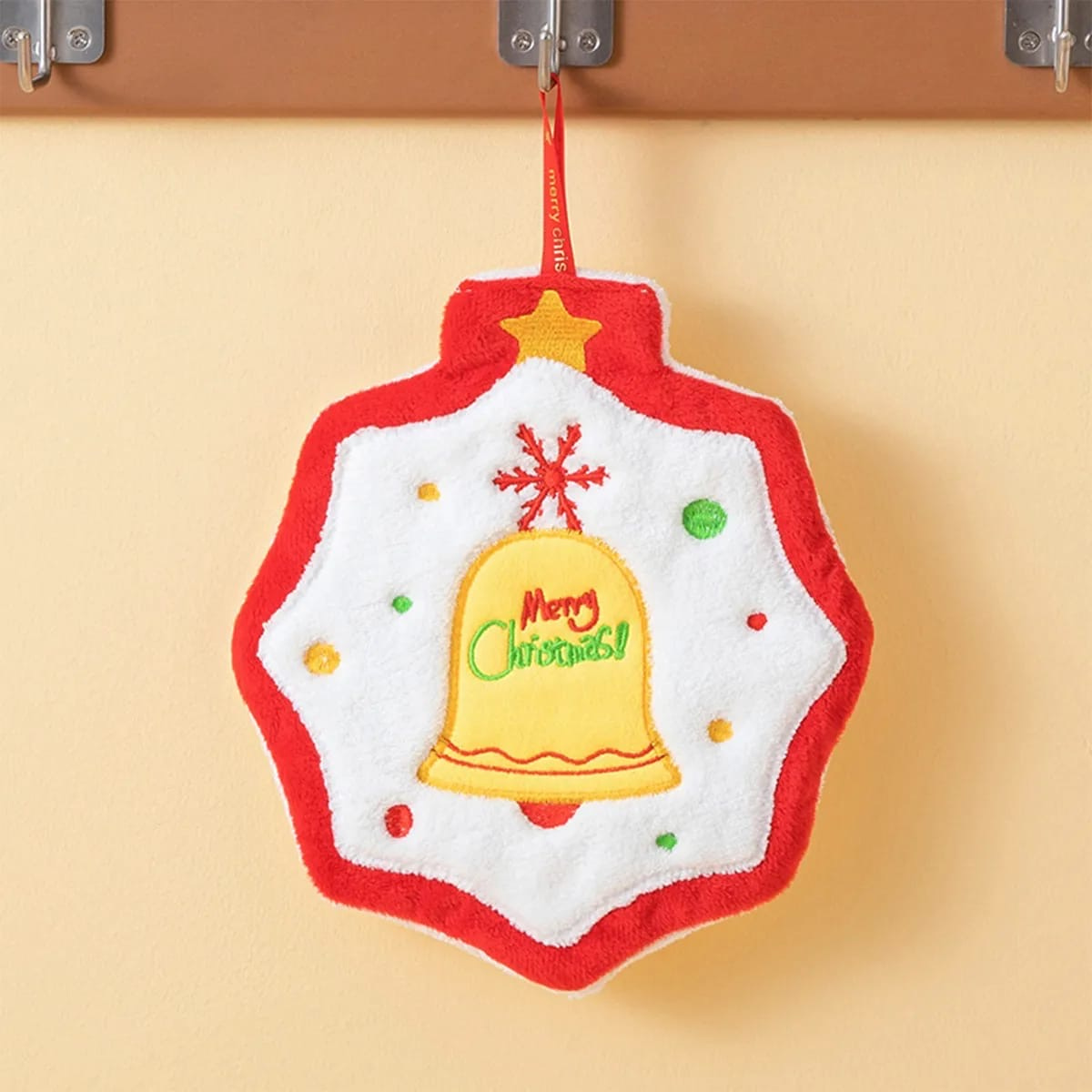 Christmas Hand Towel with Jingle Bell Design - Tinyminymo