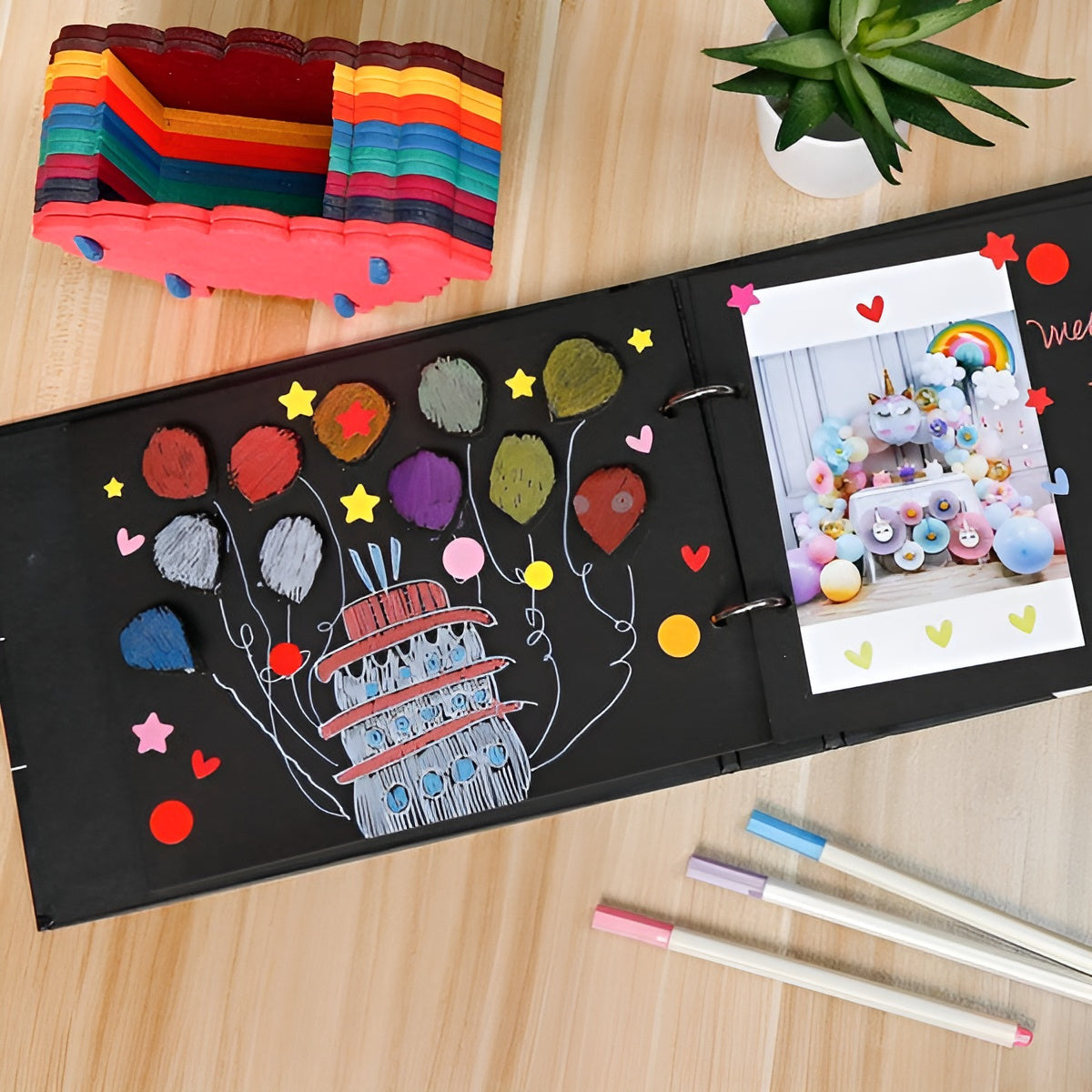 Kid's Black Pages Art Book - Tinyminymo