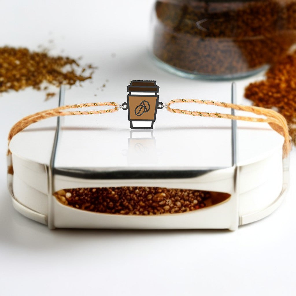 Coffee Metal Rakhi - Tinyminymo