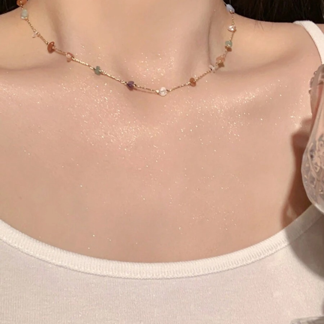 Colorful Irregular Stone Necklace - Tinyminymo