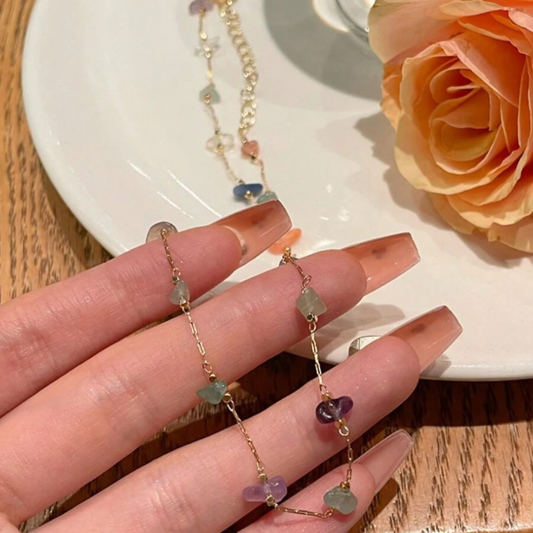 Colorful Irregular Stone Necklace - Tinyminymo