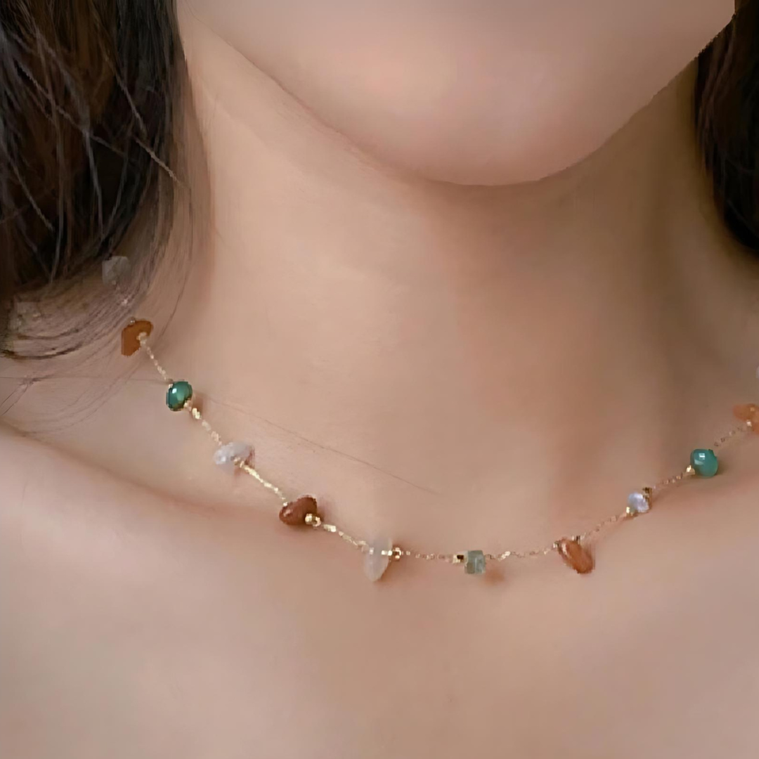 Colorful Irregular Stone Necklace - Tinyminymo