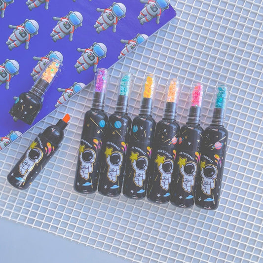 Confetti Astronaut Bottle Highlighter Set - Tinyminymo