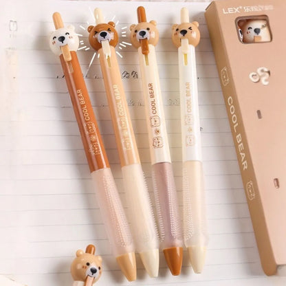 Four Bear Shaped Gel Pens - Tinyminymo