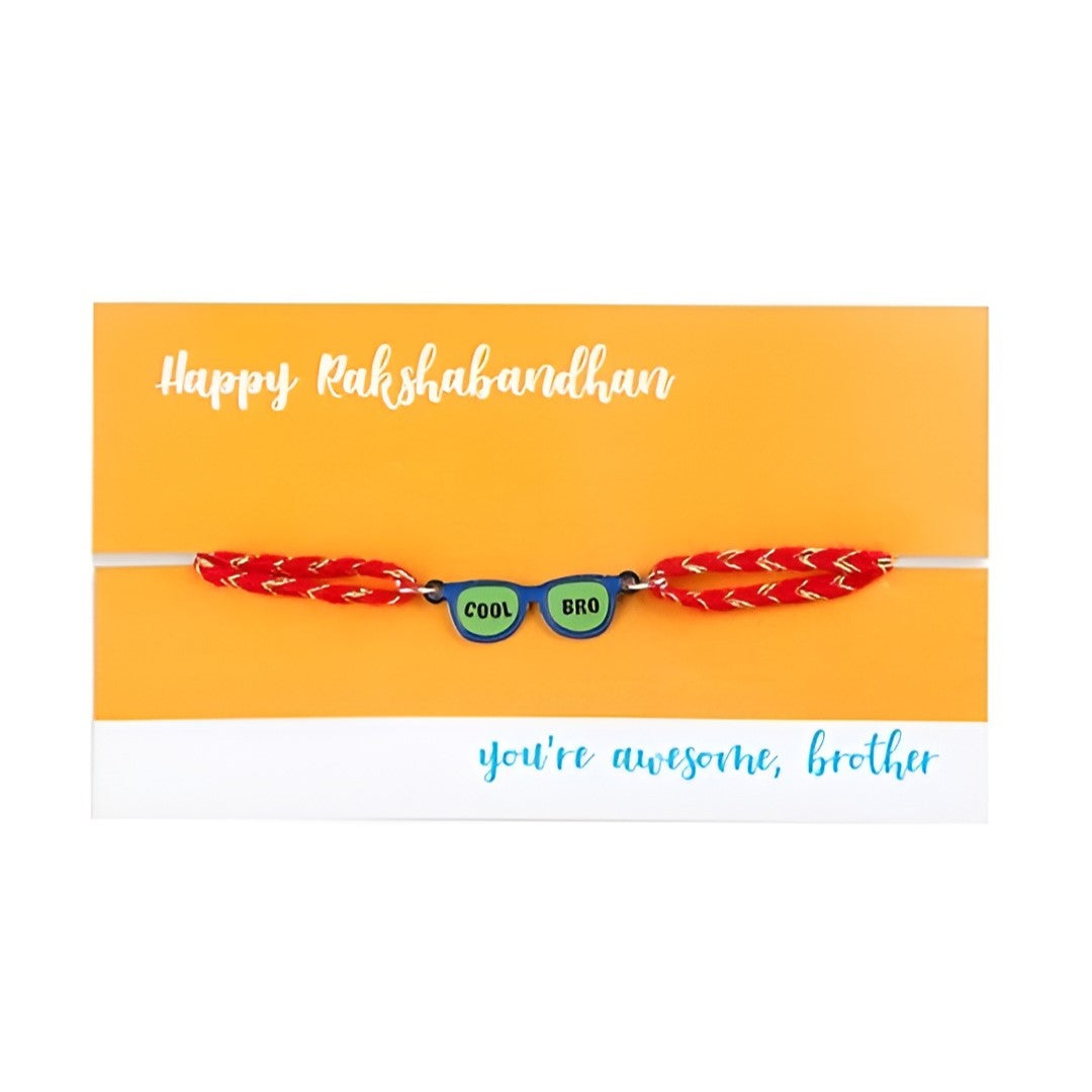 Cool Bro Glasses Metal Rakhi - Tinyminymo