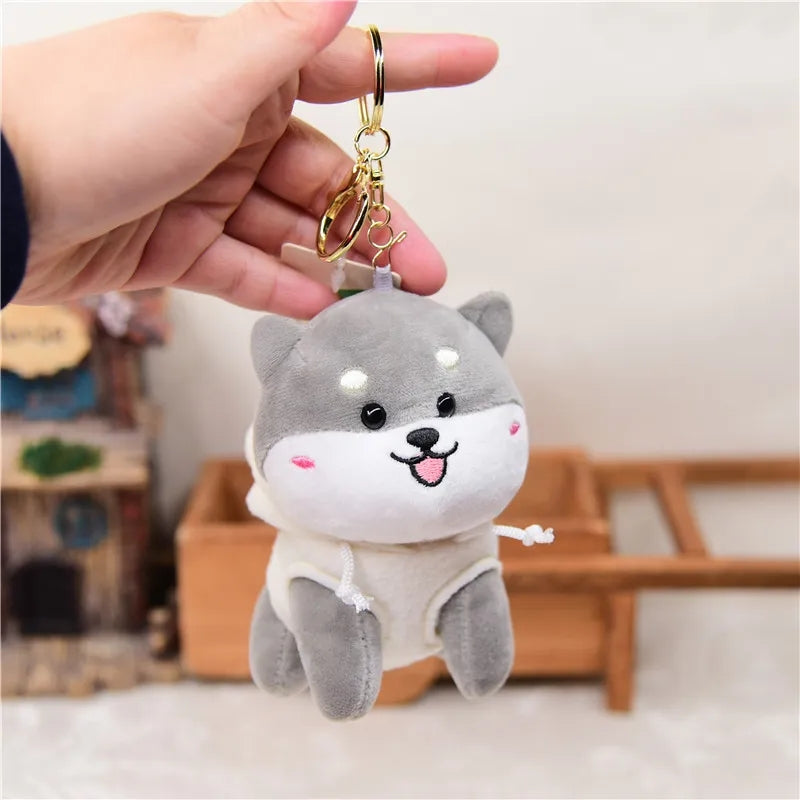Cool Dog in a Hoodie Plush Keychain - Tinyminymo