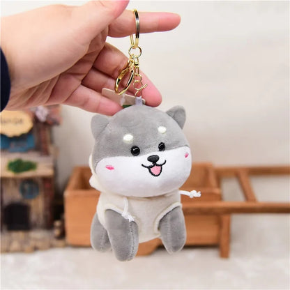 Cool Dog in a Hoodie Plush Keychain - Tinyminymo