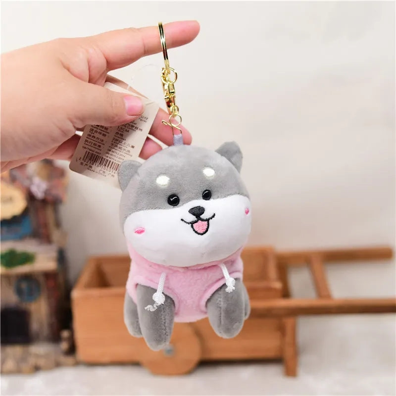 Cool Dog in a Hoodie Plush Keychain - Tinyminymo