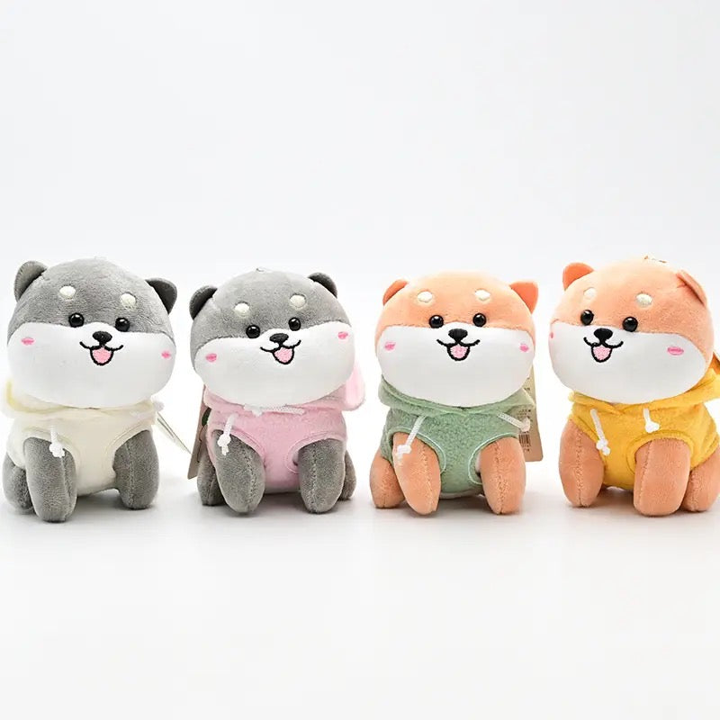 Cool Dog in a Hoodie Plush Keychain - Tinyminymo