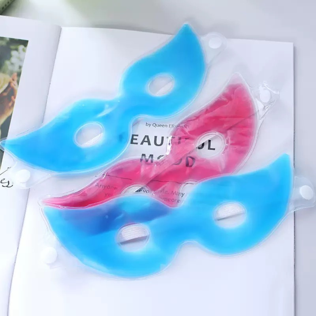 Blue and Pink Color Plain Gel Eye Mask - Tinyminymo