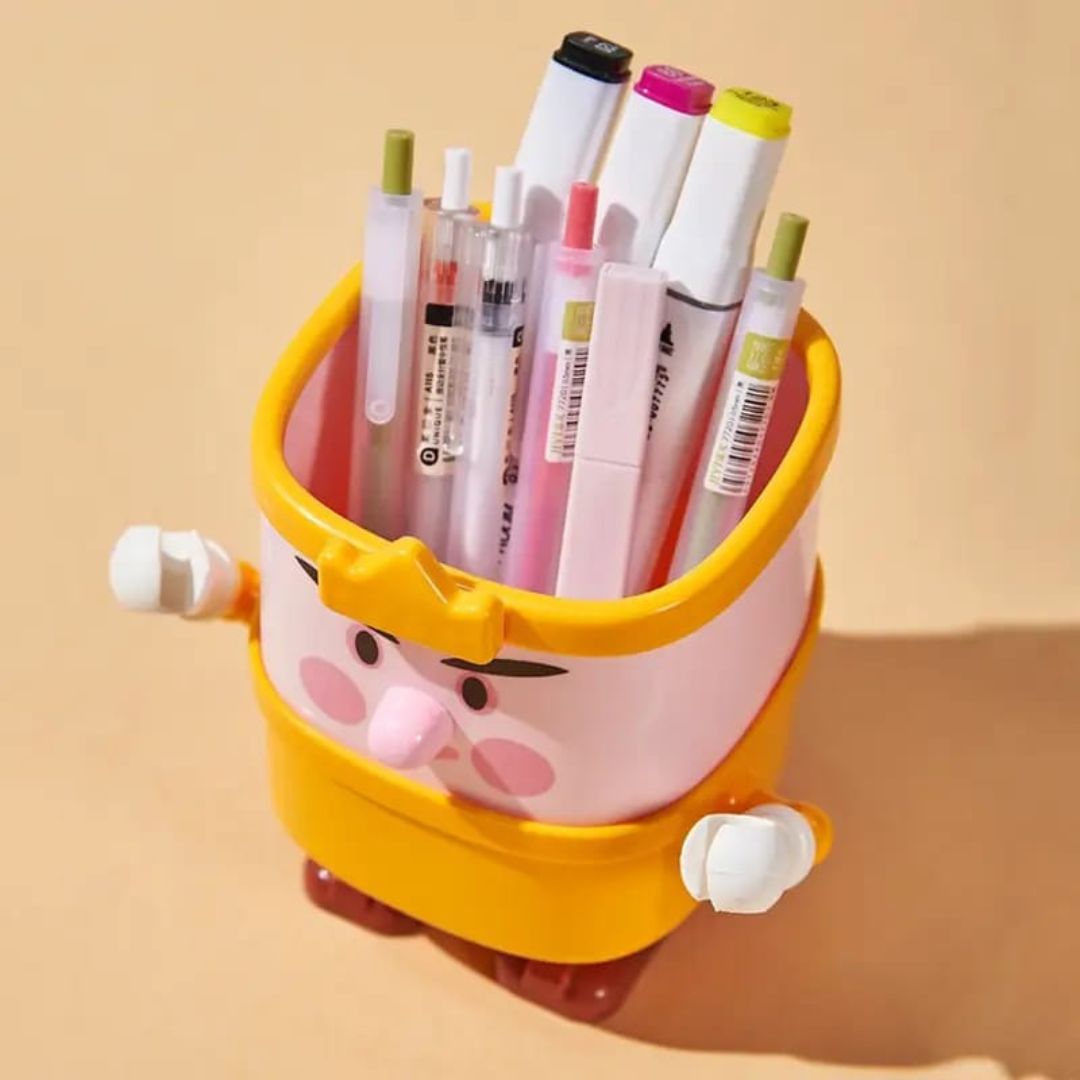 Top Angle of Kawaii Pen Holder containing Markers - Tinyminymo