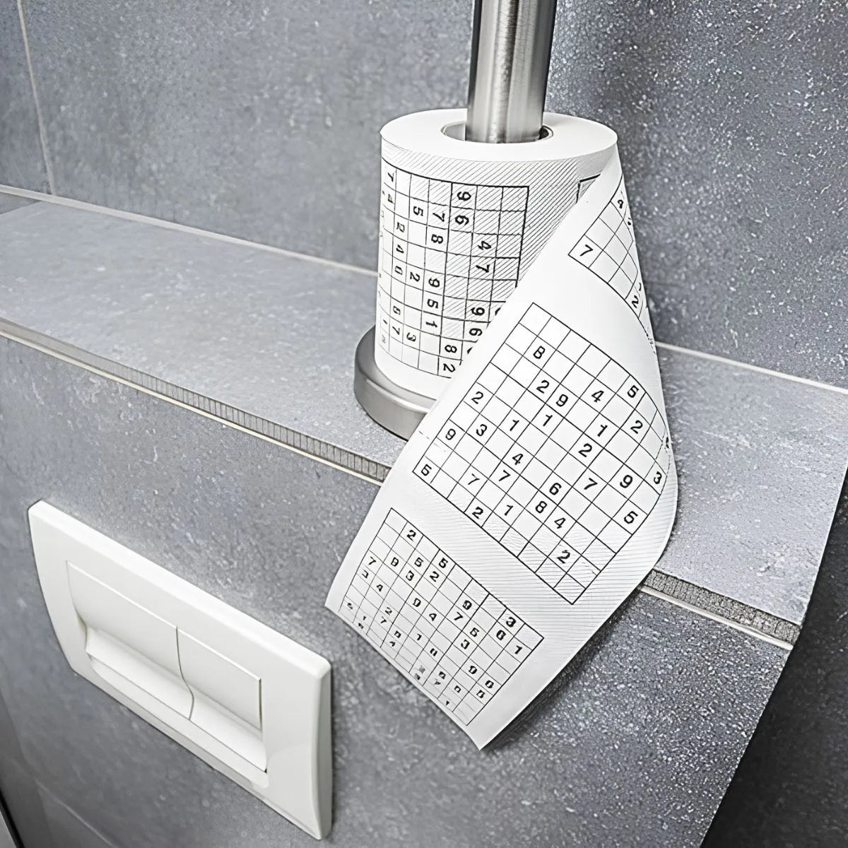 Roll of Toilet paper with a Sudoku Pattern - Tinyminymo