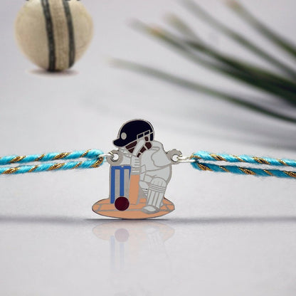 Cricket Lover Metal Rakhi - Tinyminymo