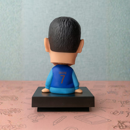 Bobblehead of M.S Dhoni in a Blue Jersey with number 7 - Tinyminymo