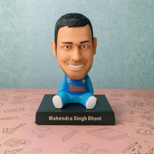 Load image into Gallery viewer, Bobblehead of a person wearing India Jersey on a pink surface - Tinyminymo
