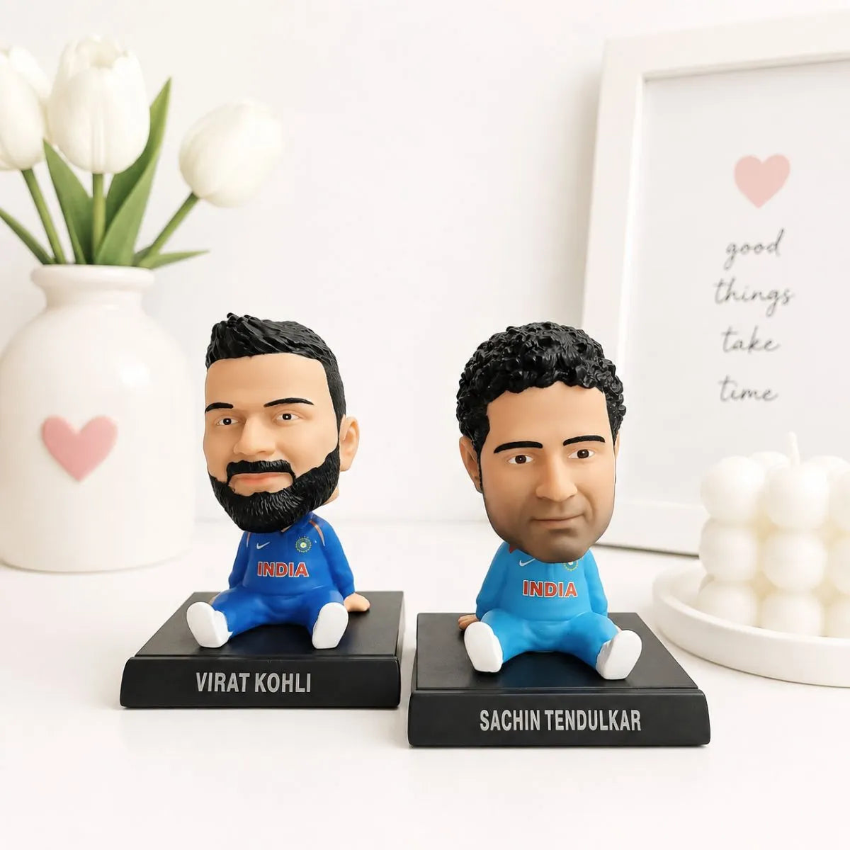 Virat Kohli and Sachin Tendulkar Bobbleheads - Tinyminymo