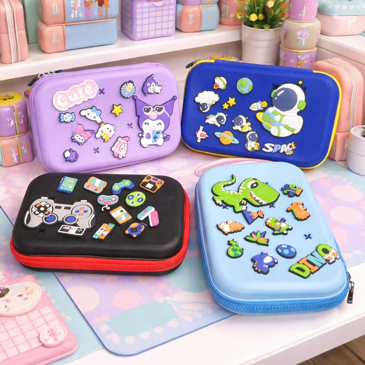 Four Different Designs of Crocs Smiggle Pouches - Tinyminymo