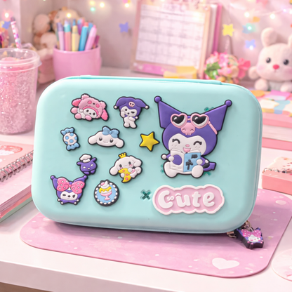 Kuromi Crocs Smiggle Pouch in Mint Green Color - Tinyminymo